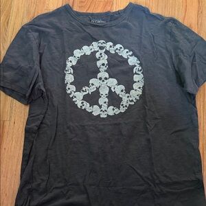 Lucky Brand Black Peace Sign Tee